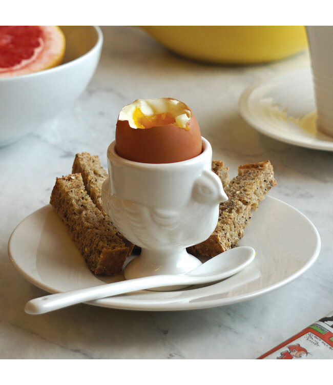 RSVP Porcelain Egg Cup & Spoon Set