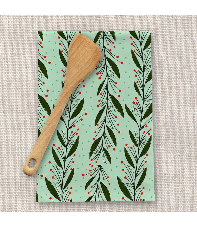 Mistletoe Tea Towel
