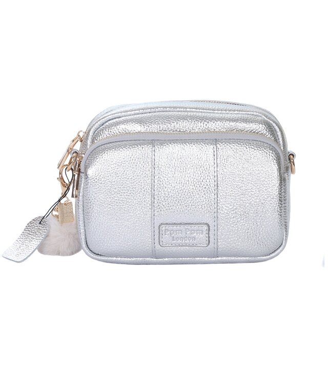 Pom Pom London The Original Bag - Metallic Silver