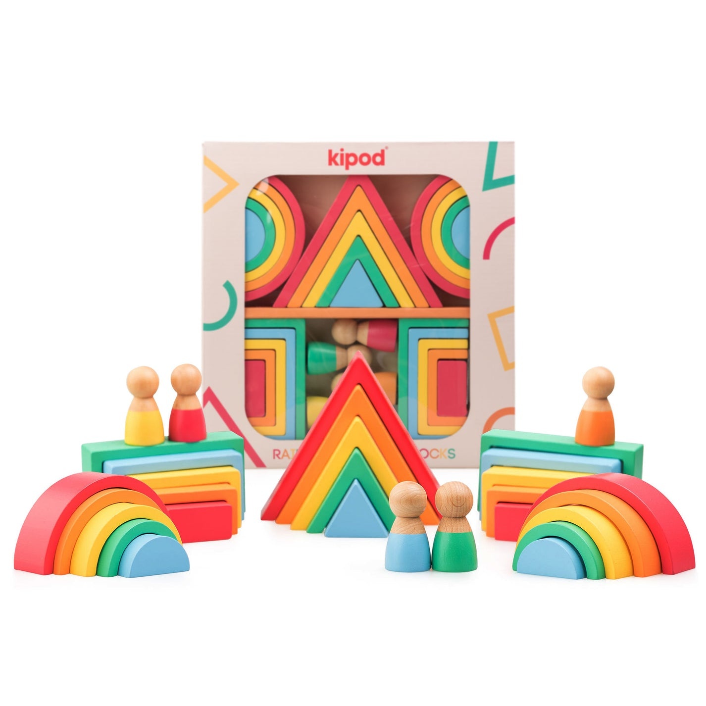 Nova Toys Montessori Rainbow Blocks The Country Store on Main