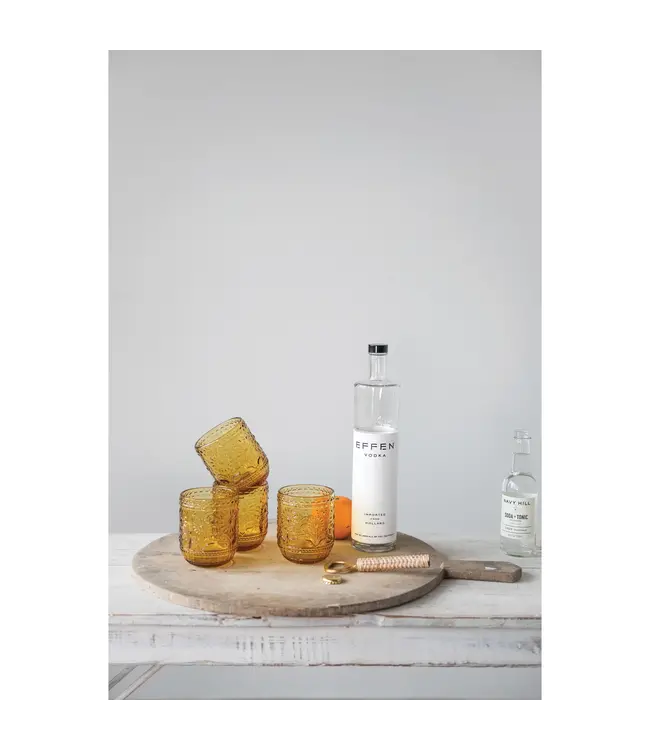 Embossed Drinking Glass
