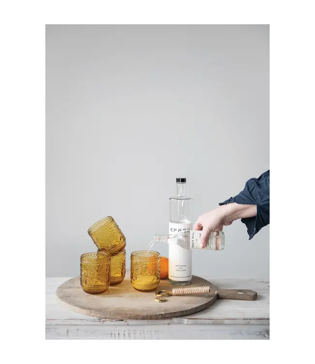 Embossed Drinking Glass