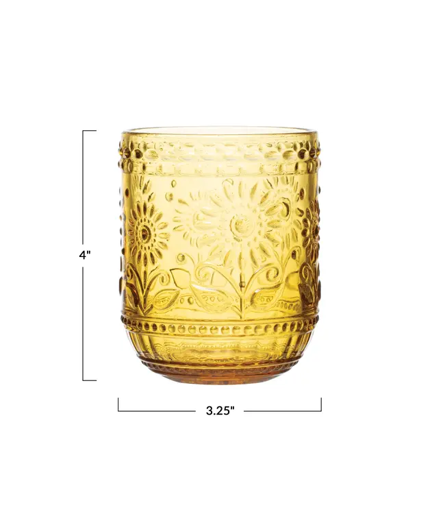 Embossed Drinking Glass