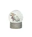 Resin & Glass Snow Globe w/ Birds on Twig & Faux Snow