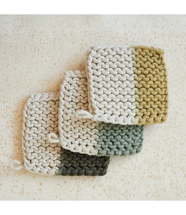 Cotton Crocheted Dip Dyed Pot Holder