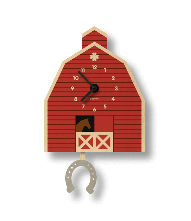 Popclox Pendulum Clock - Horse Barn