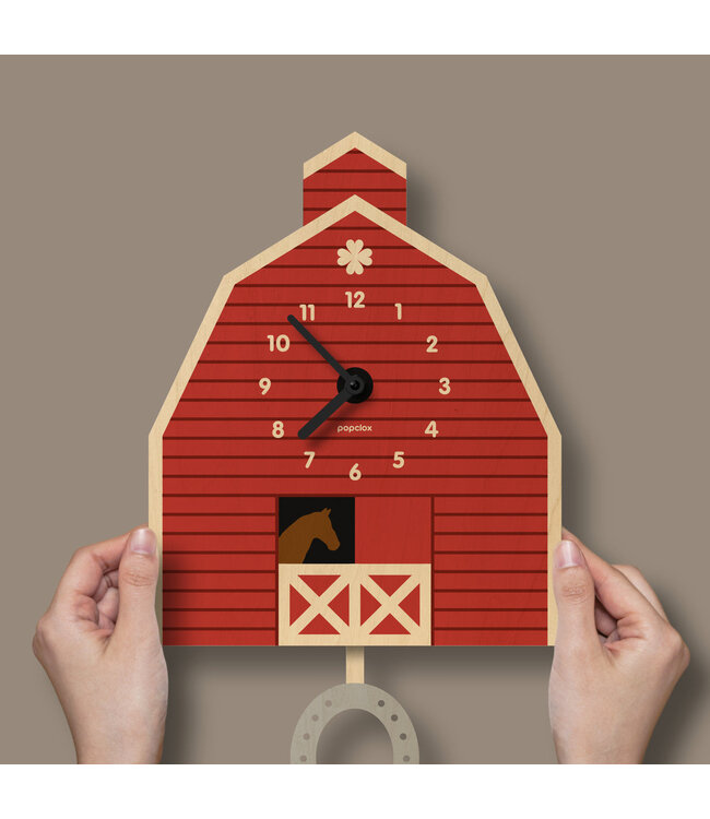Popclox Pendulum Clock - Horse Barn