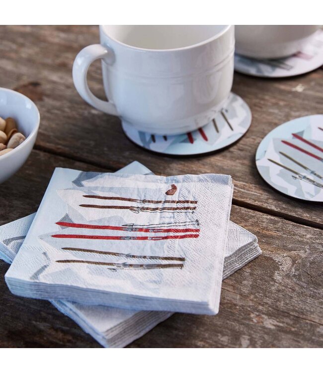 Nordic Ski Paper Napkins