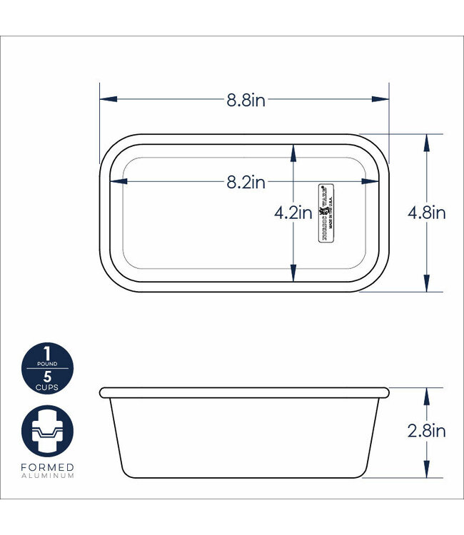 Naturals 1LB Loaf Pan