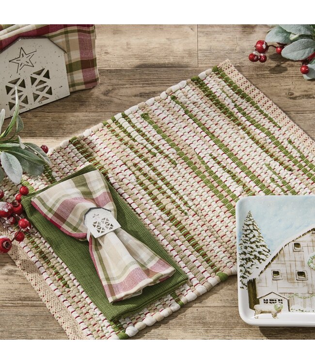 Barn Napkin Ring - White Distressed