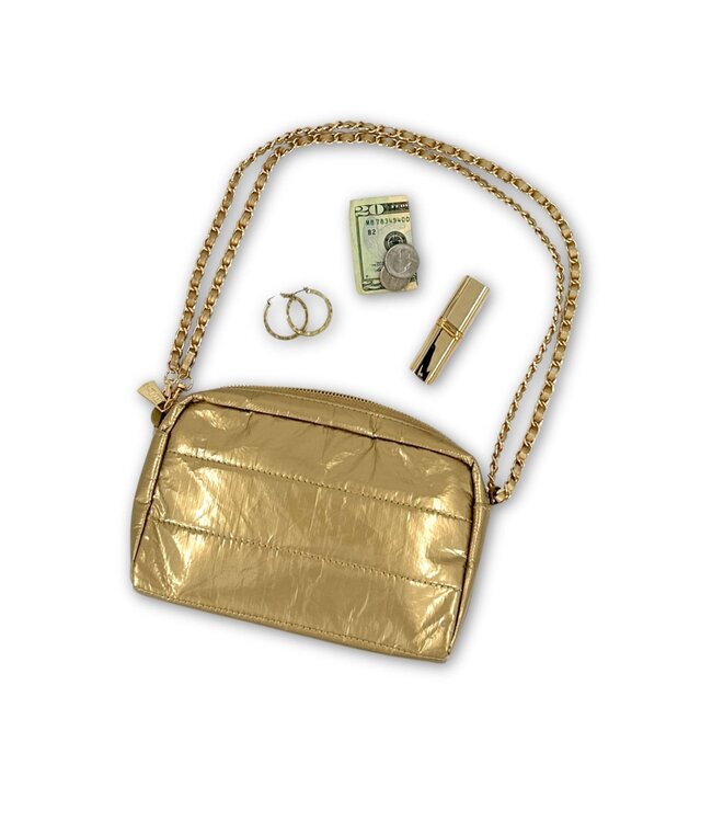 Hi, Love Gold - Mini Puffer Change Purse
