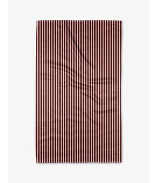 Geometry Tea Towel - Cranberry Stripe