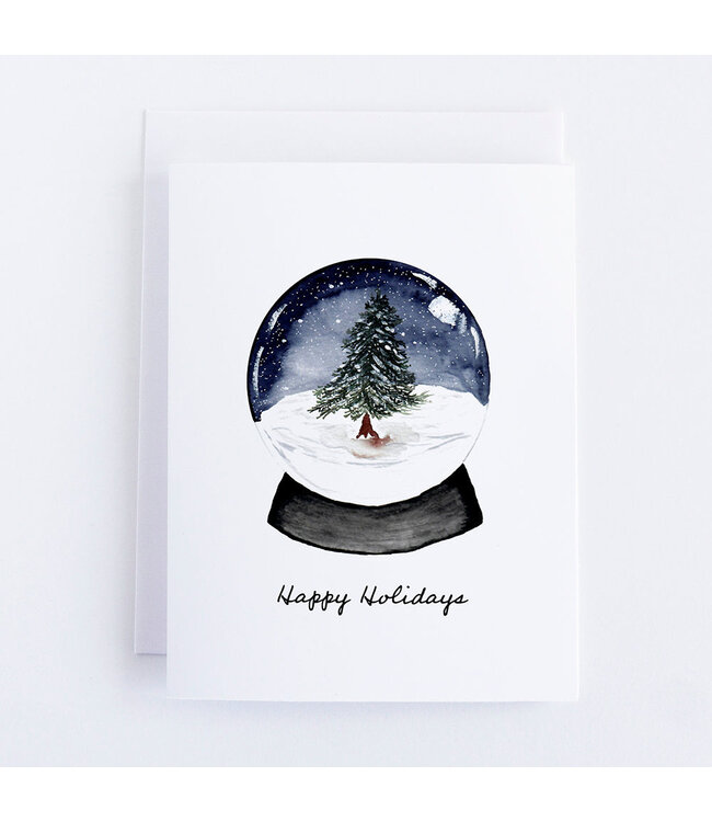 Winter Snow Globe Note Card