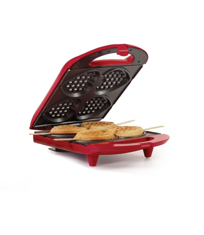 Heart Shaped Waffle Maker - Red