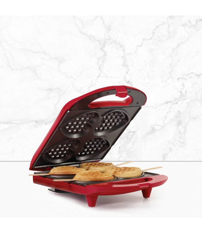 Heart Shaped Waffle Maker - Red