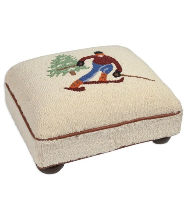 Chandler 4 Corners Hooked Wool Foot Stool