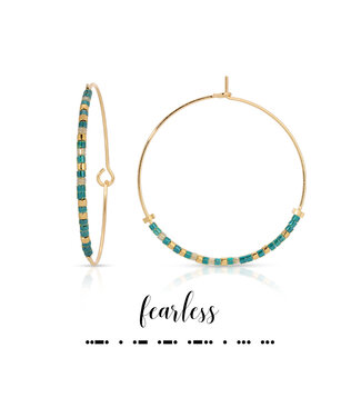 Dot & Dash Morse Code Hoop Earrings
