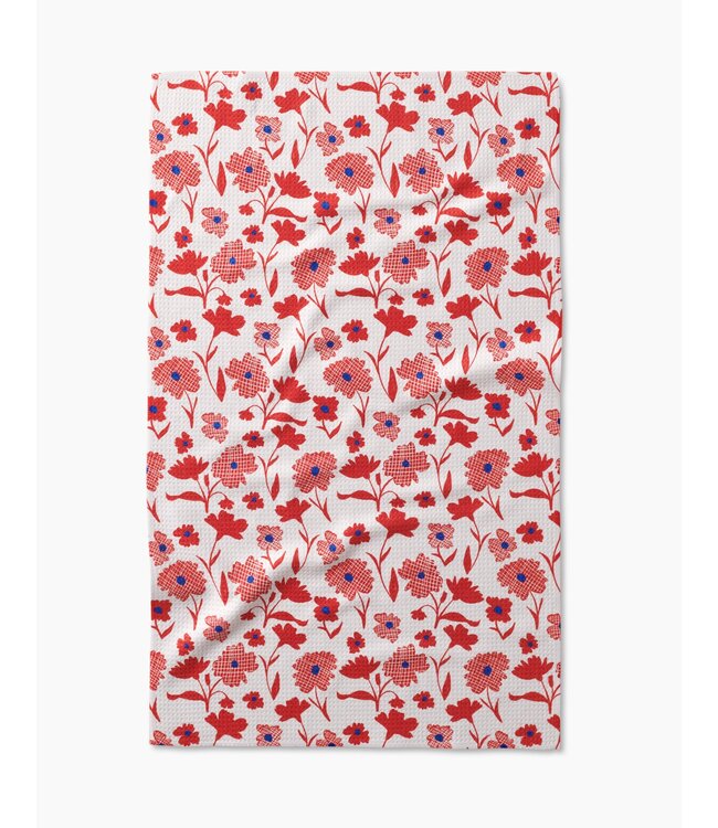 Geometry Tea Towels - Carmine