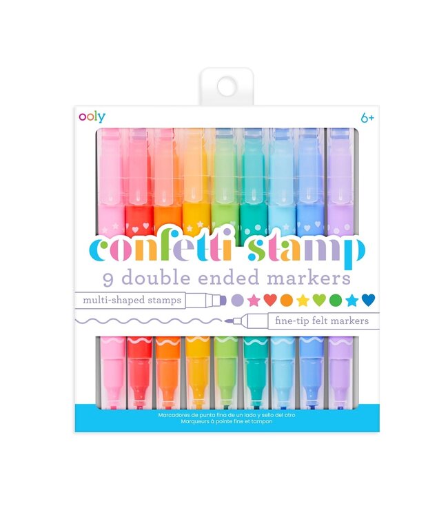 Confetti Double Ended Markers - Set of 9
