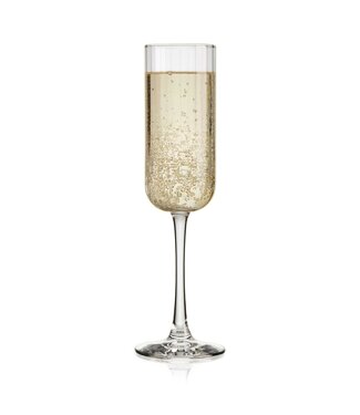 Libbey 7.5 oz Paneled Champagne Flute Glass