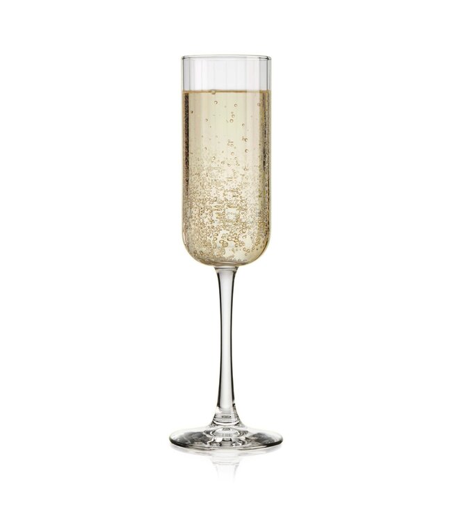 Libbey 7.5 oz Paneled Champagne Flute Glass