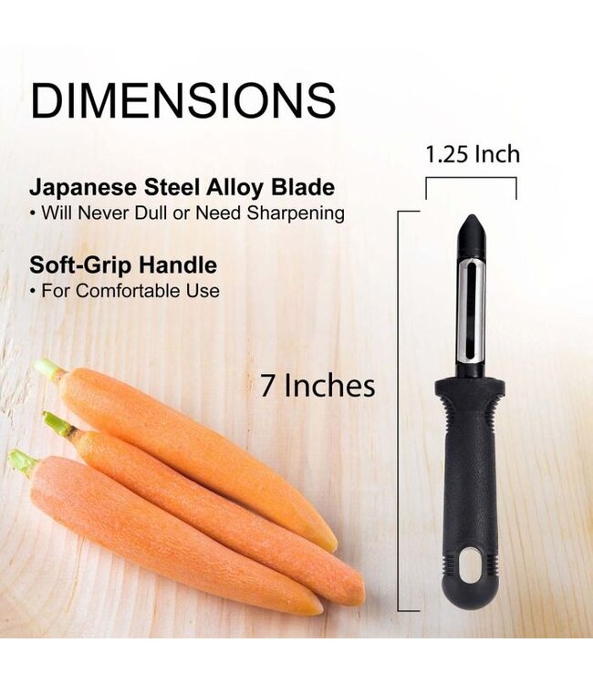 HIC Harold Import Company Swivel Peeler - Soft-Grip Handle
