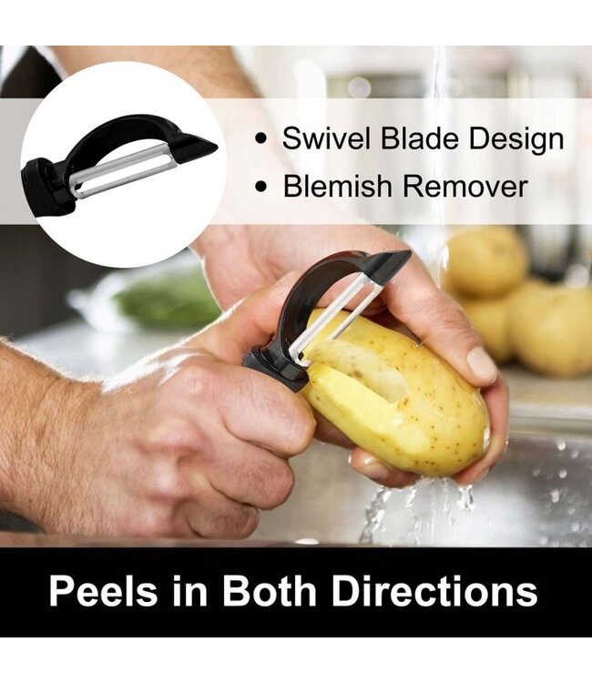 HIC Harold Import Company Swivel Peeler - Soft-Grip Handle