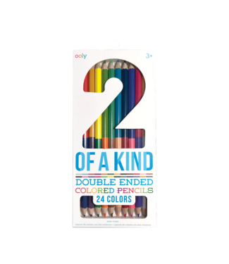 2 of A Kind Double-Ended Colored Pencils - Set of 12