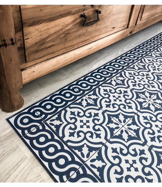 Beija Flor Mountain Indigo Vinyl Rug
