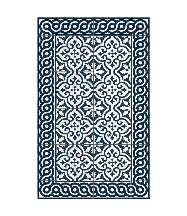 Beija Flor Mountain Indigo Vinyl Rug