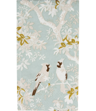 Guest Towel - Scenic Songbirds Celadon