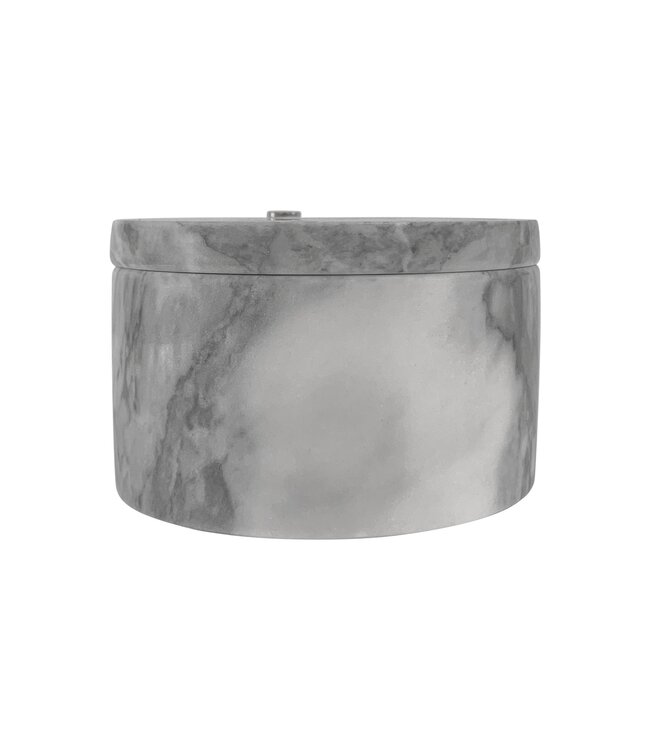 White Marble DBL Salt Cellar