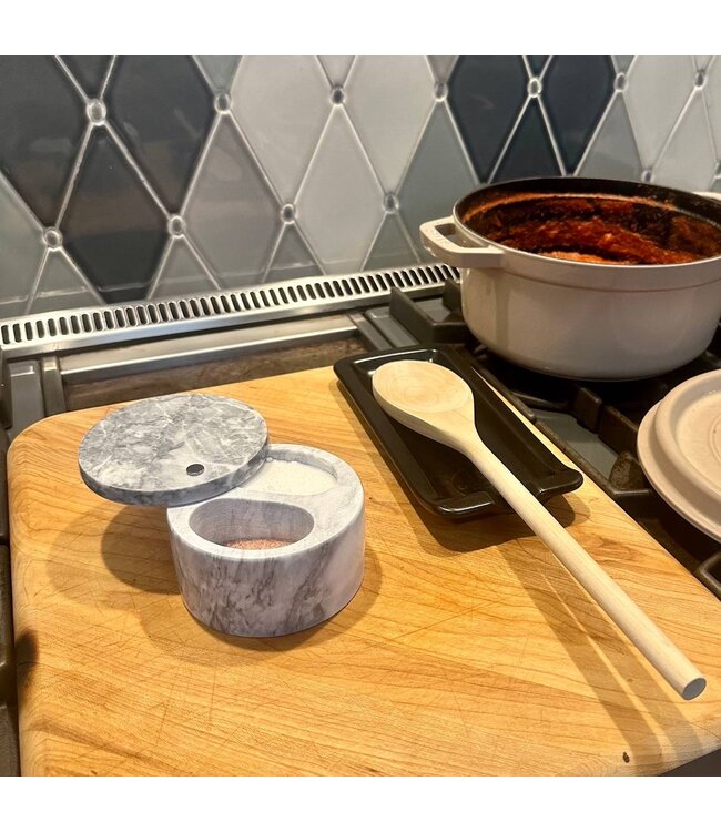 White Marble DBL Salt Cellar