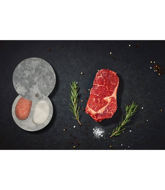 White Marble DBL Salt Cellar