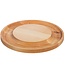 JK Adams Maple Round Cheese Board with Cracker Groove