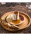JK Adams Maple Round Cheese Board with Cracker Groove