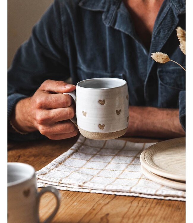 Farmhouse Pottery Confetti Heart Mug