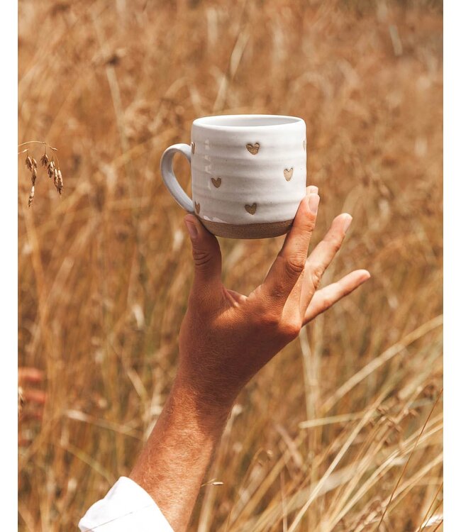 Farmhouse Pottery Confetti Heart Mug