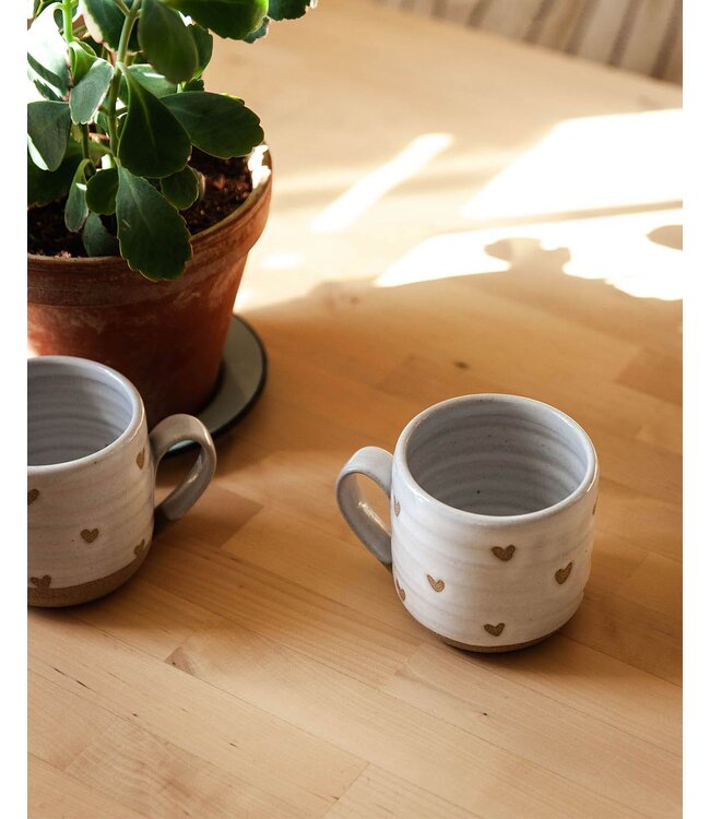 Farmhouse Pottery Confetti Heart Mug