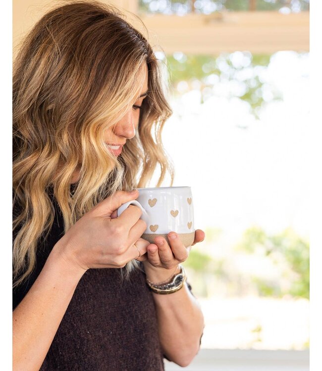 Farmhouse Pottery Confetti Heart Mug