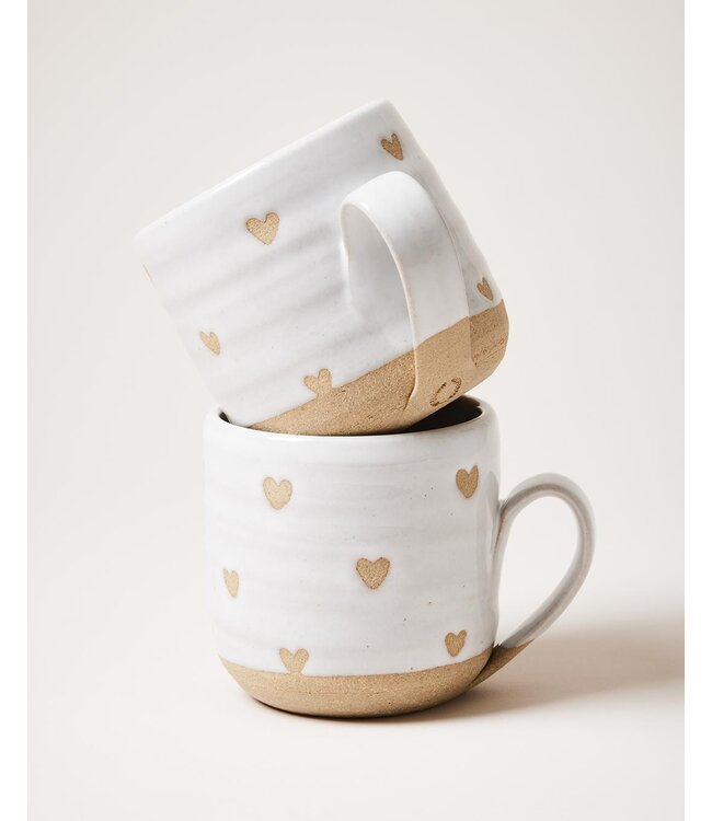Farmhouse Pottery Confetti Heart Mug