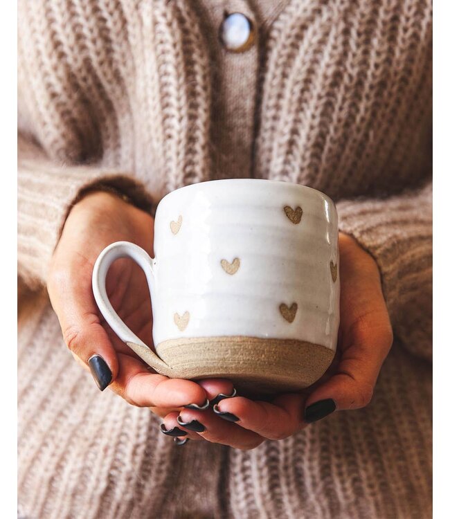 Farmhouse Pottery Confetti Heart Mug