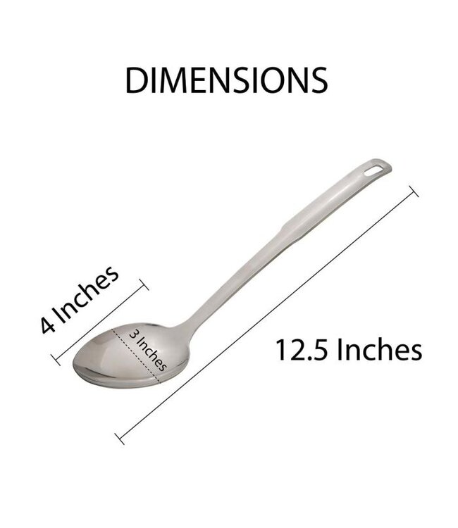 HIC Harold Import Company Solid Serving Spoon, 12.5in