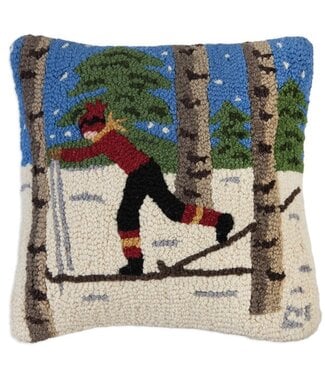 Chandler 4 Corners BACK COUNTRY SKIER - 18X18 Pillow