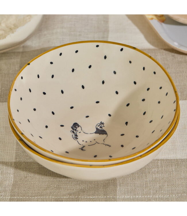 Sophie Allport Chicken Stoneware Nibbles Bowl