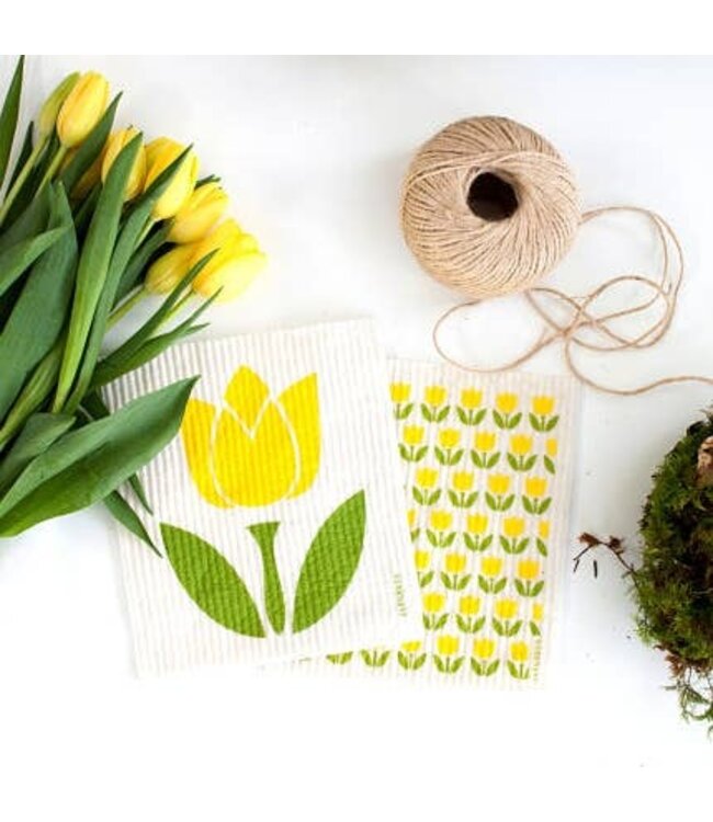 Swedish Dishcloth - Tulip Small - Yellow