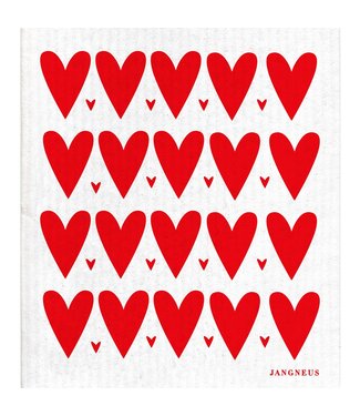 Swedish Dishcloth - Mini Heart - Red