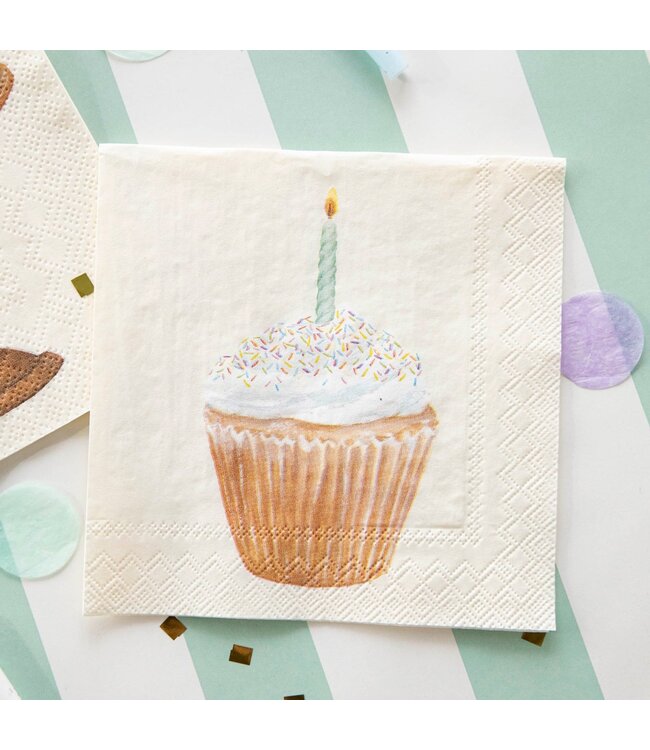 Hester & Cook Cupcake Cocktail Napkin - Pk/20
