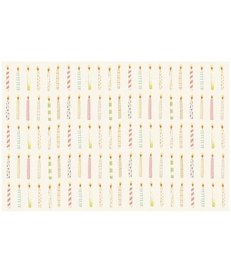 Hester & Cook Birthday Candles Placemat Pad - Set of 24