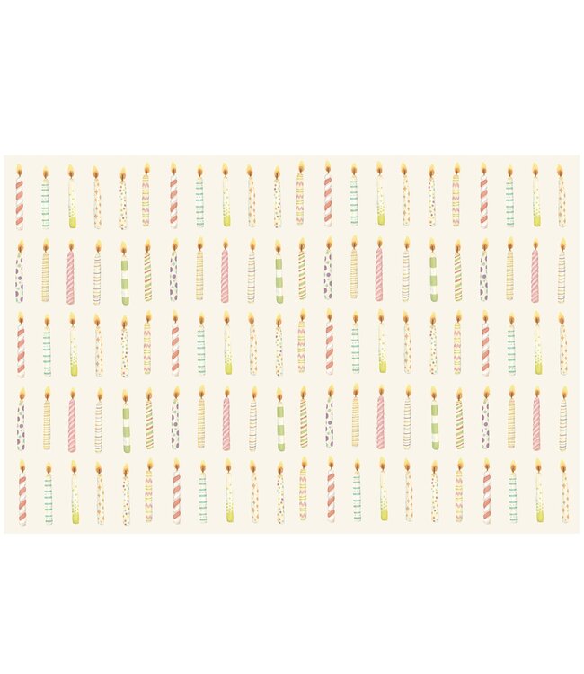 Hester & Cook Birthday Candles Placemat Pad - Set of 24